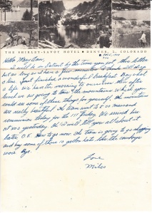 Letters sent to Mary Ann from Miles on the road_0001